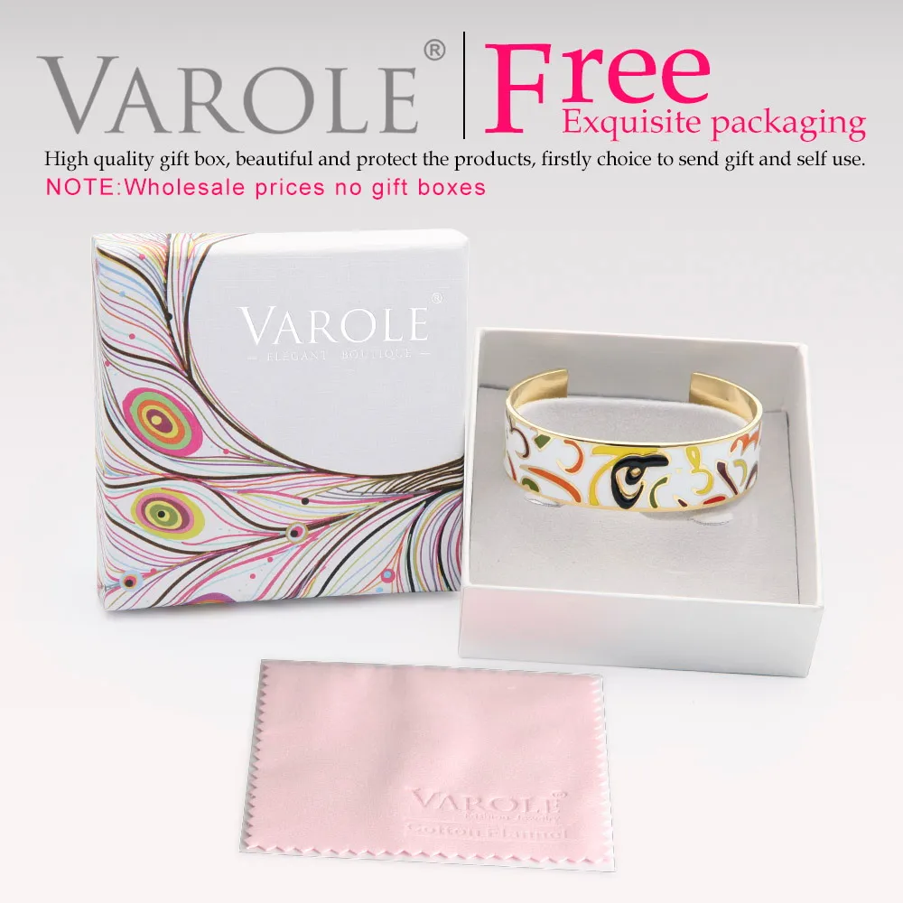 VAROLE Greetings Text Color Enamel Cuff Bracelets & Bangles For Women Charm  Bangle Party Trendy Bracelet Jonc Jewelry Gift - AliExpress