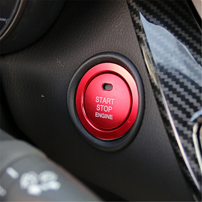 

Car Ignition Coil Switch Sticker Decoration Keyhole Ring Metal Decoration Ignition Contrast Color Sticker for Toyota C-HR