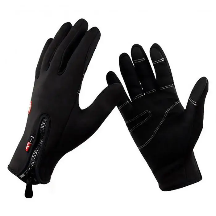 Мужские ветрозащитные теплые кожаные флисовые перчатки для занятий спортом на открытом воздухе, велоспортом, походом, кемпингом, Рабочая защитная одежда