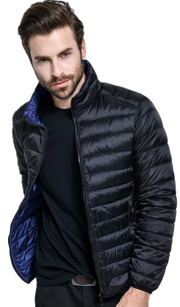 Shanghai Story Men's Ultra Light Reversible Packable Down Puffer Jacket