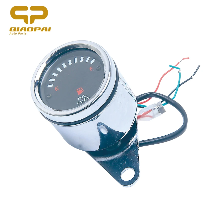 

for Universal Motorcycle Modified LED Digital Oil Fuel Gauge LED Backlight DC12V Chrome Electronic Instrument Moto Accessories
