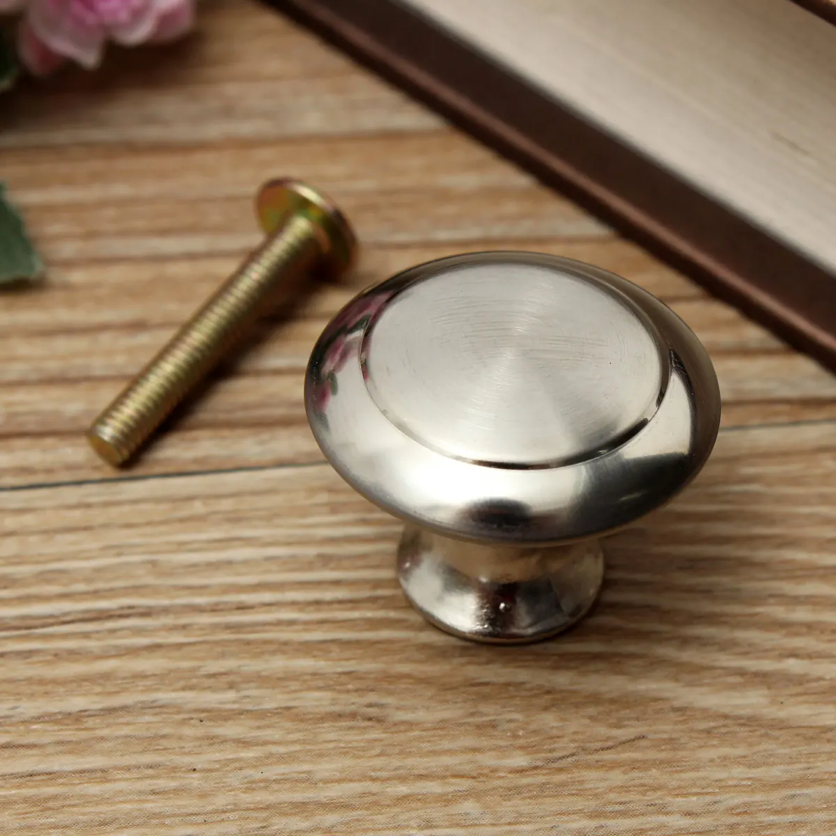 24/28mm Stainless Steel Satin Kitchen Pull Knob Door Drawer
