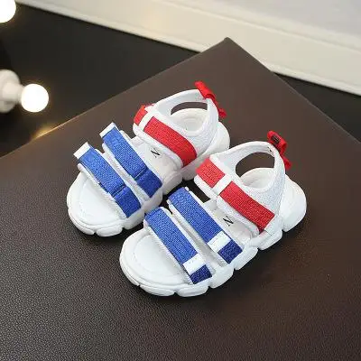 Новые летние детские сандалии; нескользящая детская обувь с открытым носком; сандалии для отдыха для девочек и мальчиков - Цвет: White