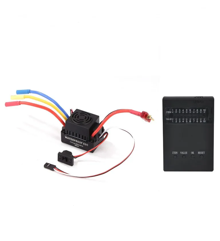 

HIINST Waterproof 60A ESC + Program Card Combo Suitable For 1/10 RC car M0618