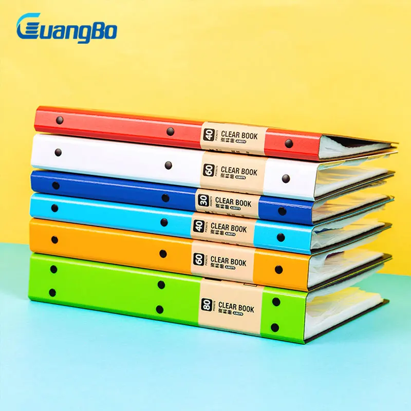 

GUANGBO A4 Folder for Documents Stationery Products Office Accessories Business Double Clip Folder Colorful Clip File Holder