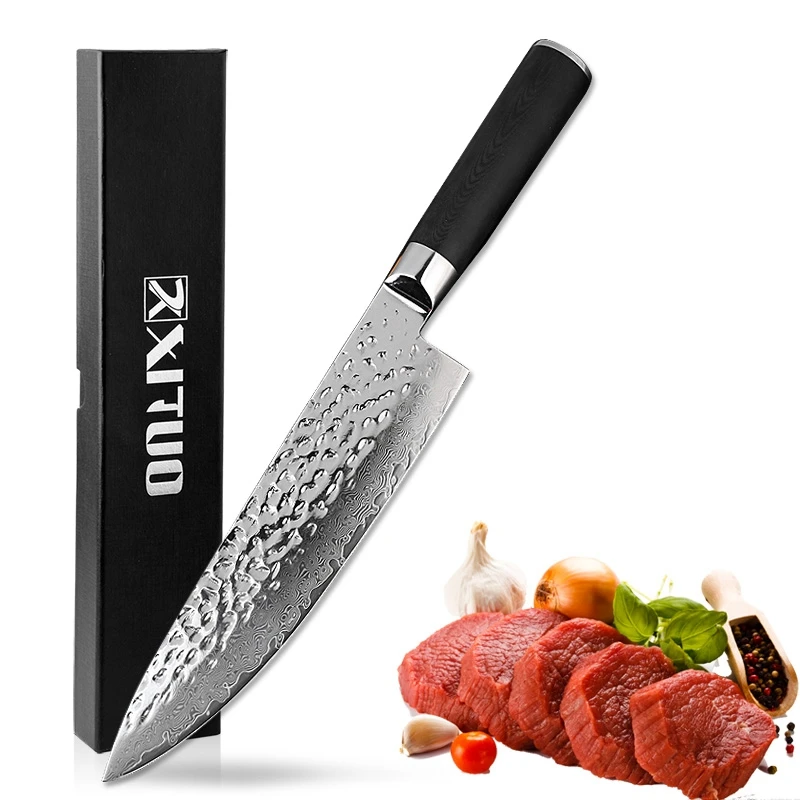 XITUO Newest damascus steel 8 inch chef knife blade High