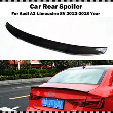 A3 S3 8V Carbon Fiber Rear Trunk Lip Spoiler Wing For Audi A3 S3 8V Limousine Sedan- V Style CF rear spoiler