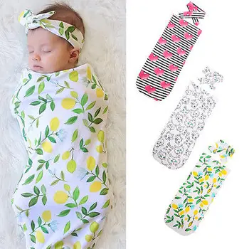 

Cotton Baby Girls Boys Love Heart Swaddle Sleeping Bags Blankets Headband Kids White Yellow Wrap Swaddling Blanket Accessories