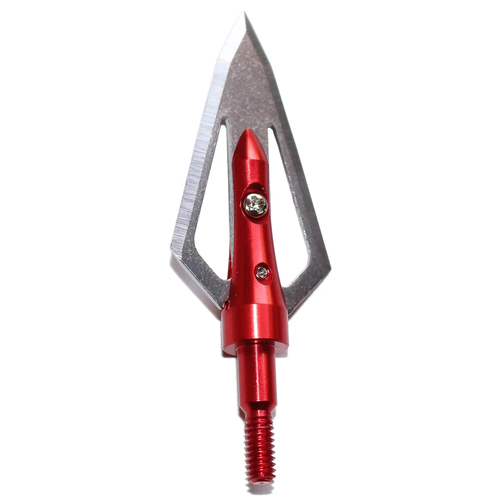 24pcs 100 Grain Archery Broadheads Hunting Arrowhead 2 Fixed Blade