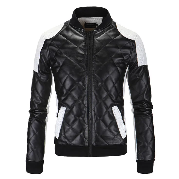 Новая высококачественная мужская куртка из искусственной кожи, модная мотоциклетная кожаная куртка в стиле пэчворк, кожаная куртка в европейском и американском стиле, большие размеры 5XL, кожаная куртка