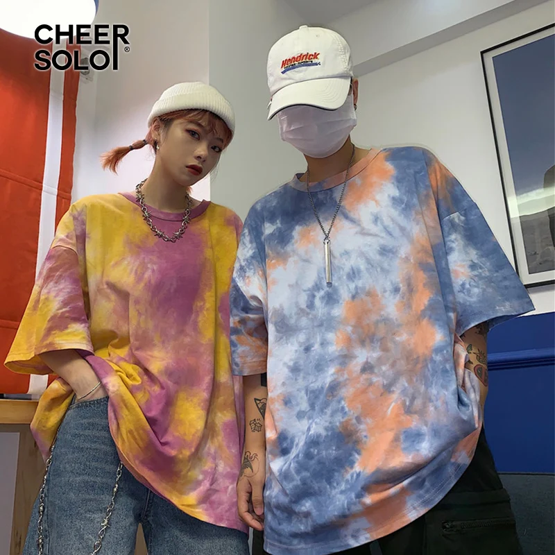 CheerSolo уличная футболка с галстуком-красителем летние топы женские футболки