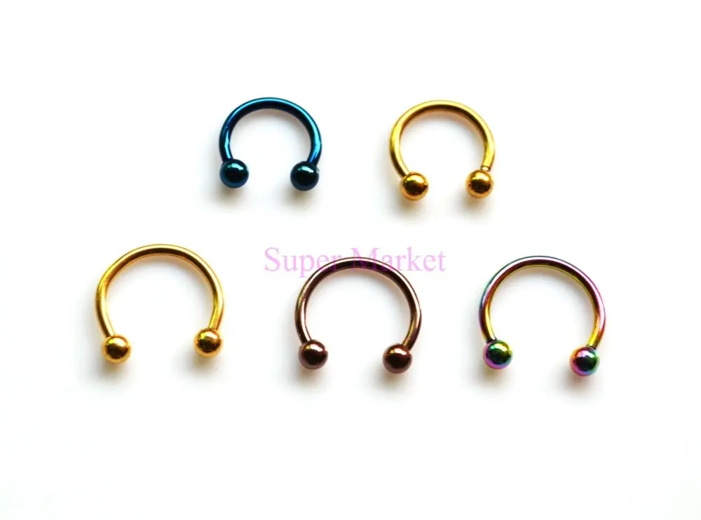 Bcr Circular Barbells Horseshoe Ear Piercing Eyebrow Ring Navel Fashion