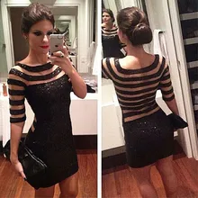 2016 neue Mode Frauen Sexy Pailletten Bodycon Schlank Cocktail Clubwear Minikleid
