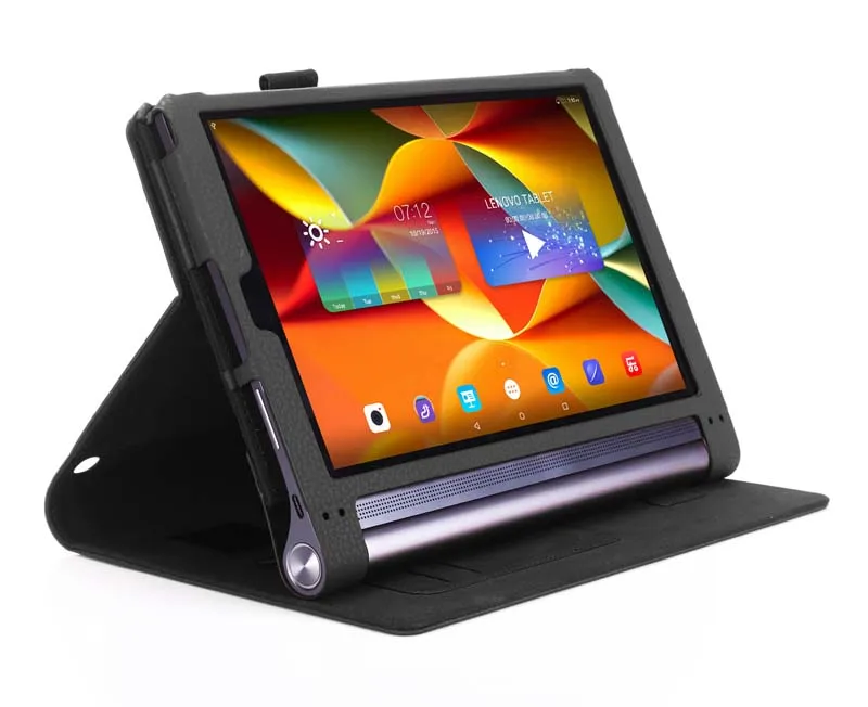 Чехол подставка из высококачественной воловьей кожи с ремешком на руку для Lenovo