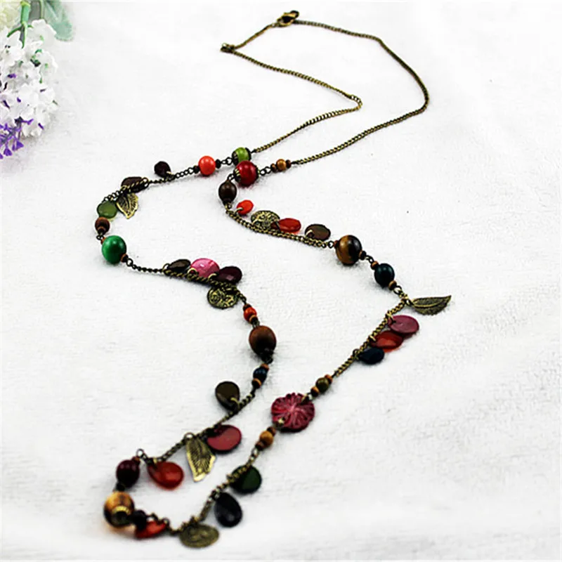 

Free shipping fashion ladies jewelry necklace new pure and fresh quietly elegant elegant multielement beaded necklace restoring