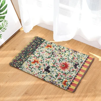 

Home Decor Flowers Print Mats Bedroom Door Entrance Carpet Doormat Rugs Non-slip Bathroom Living Room Kitchen Floor Mats