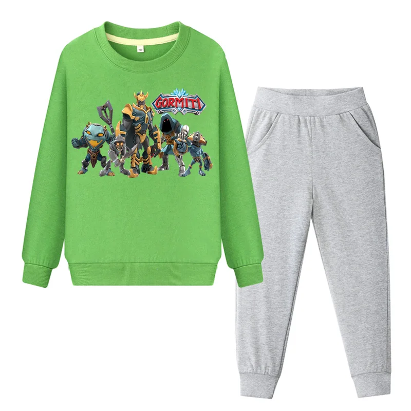 Boys Girls Gormiti Sports Tracksuits Kids Costume Suit Children Pullover Coat+Pant 2PCS Clothing Sets Clothes Set For Baby WL116 (2)