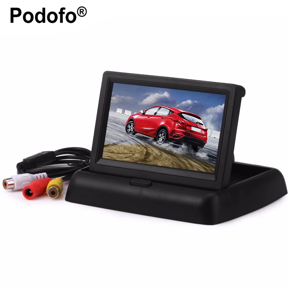 Buy Podofo Hot Sale Car Monitors 4.3" TFT LCD Display Rear View Monitor Screen