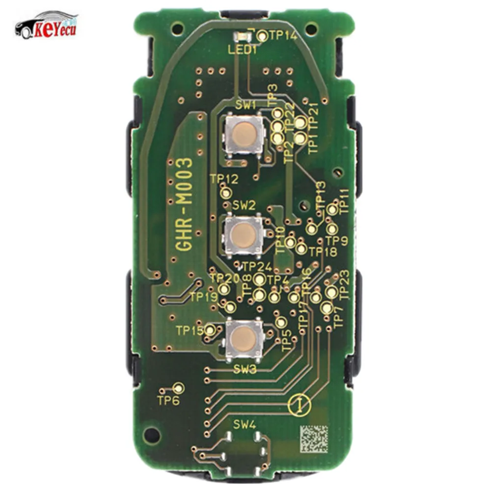 KEYECU 2 шт./лот 3 кнопки умный дистанционный брелок 433 МГц FSK PCF7952 чип для Mitsubishi Lancer Outlander ASX 2008