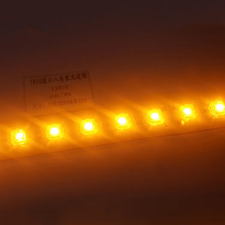 10 шт. 5050 SMD линзы 10x10x4.5мм восьмиугольная форма контурная лампа настенная
