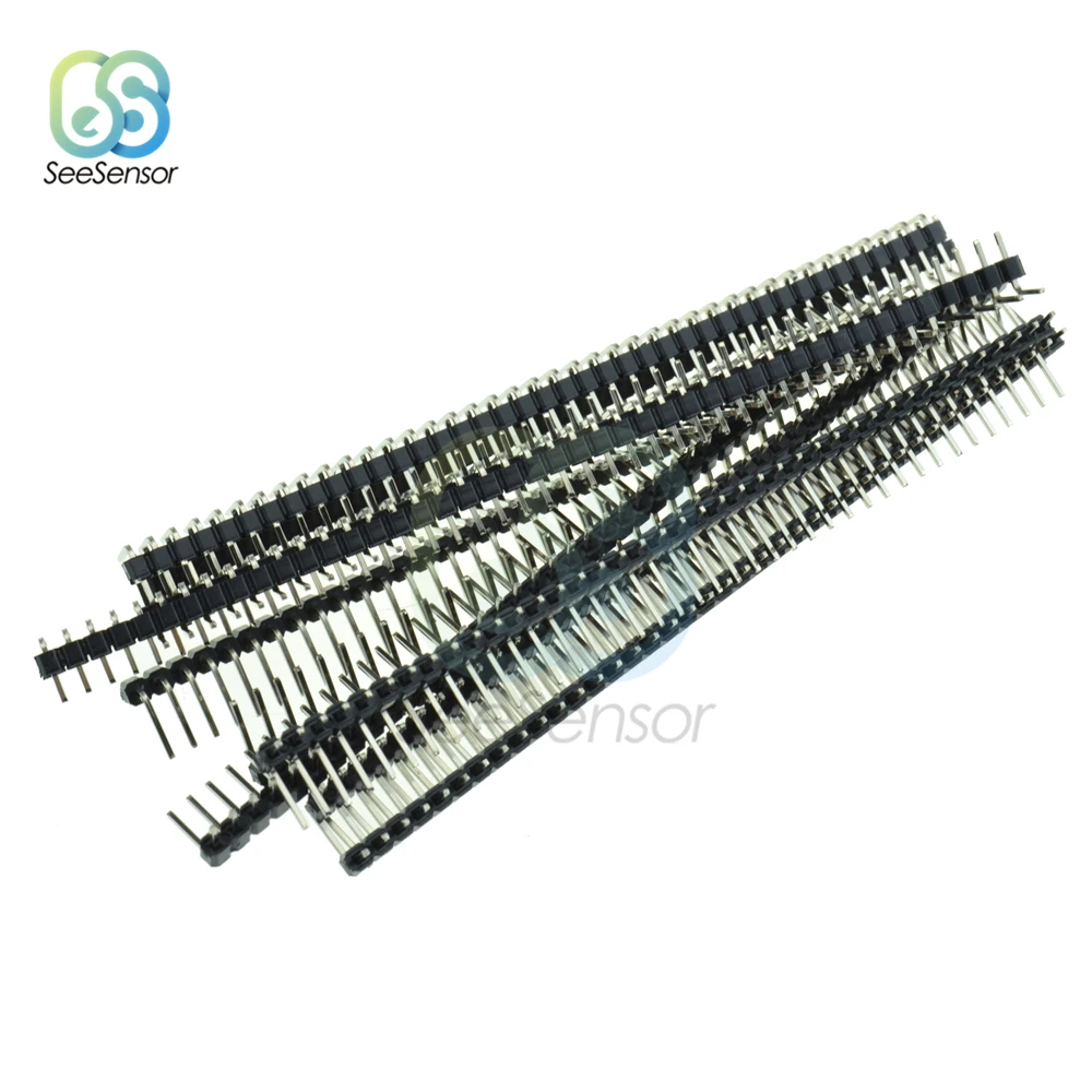 10 шт. 40Pin 1x40P 2 54 мм наружный Однорядный прямоугольный штырьковый коннектор для