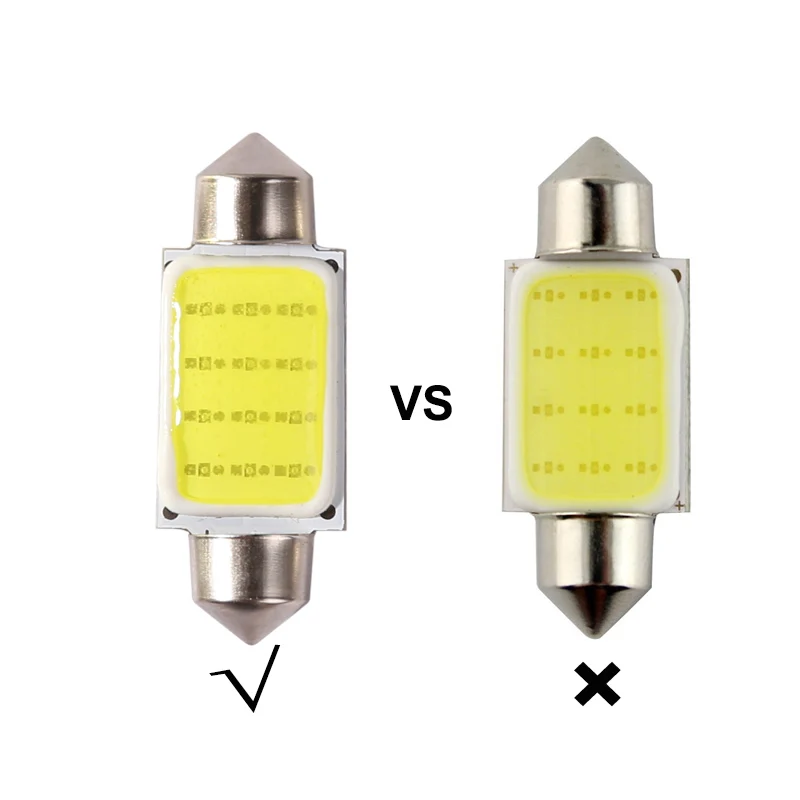 100 шт. супер яркий 31 мм 36 мм 39 мм 42 мм C5W Автомобильный светодиодный фестон света COB 12 точек автомобильные с технологией COB чтение Линт сигнальная лампа для открытой автомобильной двери с багажная лампа 12 V