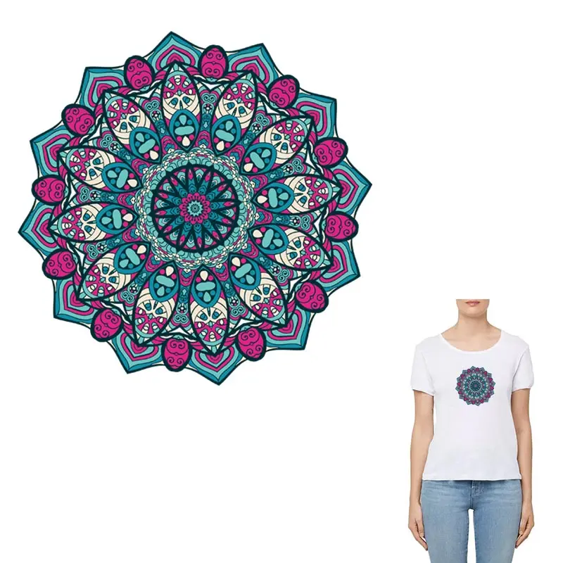 

COSBILL Ironing On Heat Transfer Patches For Clothing Colourful Painting Patches A-level Washable Accessory Applique Y-042