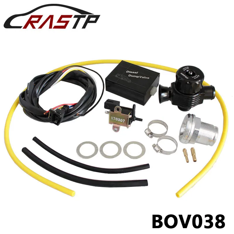 

RASTP- New Universal Adjustable Turbo Diesel Electronic Blow Off Valve Dump Valve Kit RS-BOV038