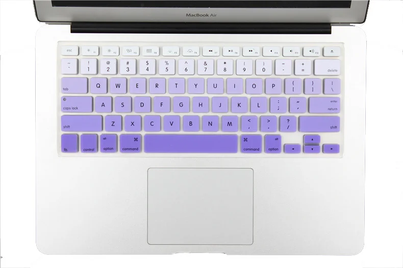 Новая версия США градиентная цветная силиконовая крышка клавиатуры для MacBook Air 13 Pro 13 15 17 retina imac 21,5 2" Защита клавиатуры - Цвет: Gradient purple