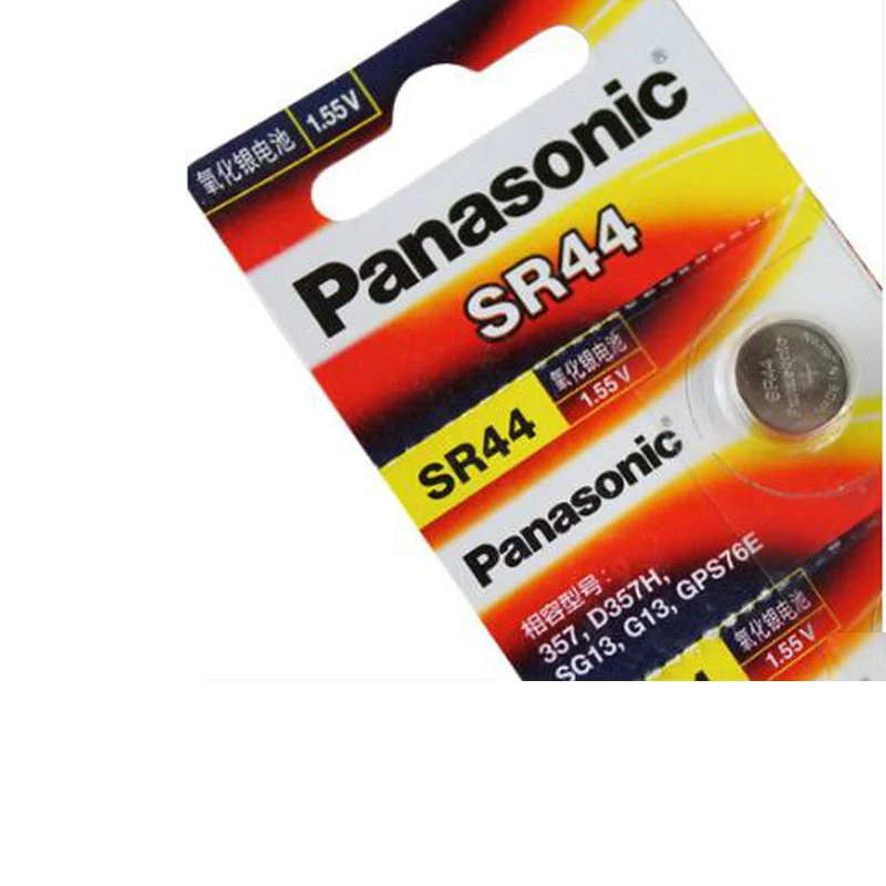 10 шт./лот оригинальный аккумулятор Panasonic 1 55 V SR44 357 с кнопкой батарея A76 AG13 L1154 357a LR44