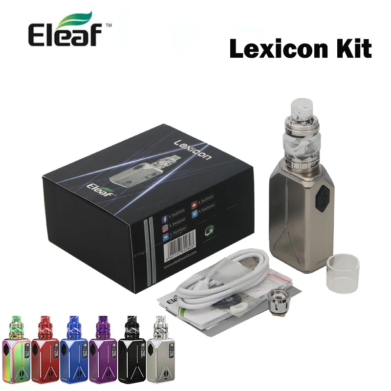 

Eleaf Lexicon with ELLO Duro PMMA 235W Kit with 6.5ml Capacity eleaf cigarette electronique Powered by 18650 battery