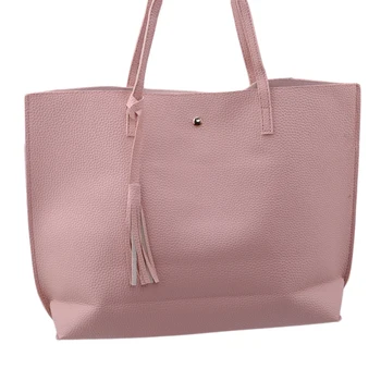 

PU Leather Casual Tassel Handbags Female Designer Bag Vintage Big Size Tote Shoulder Bag High Quality Bolsos Women Bags