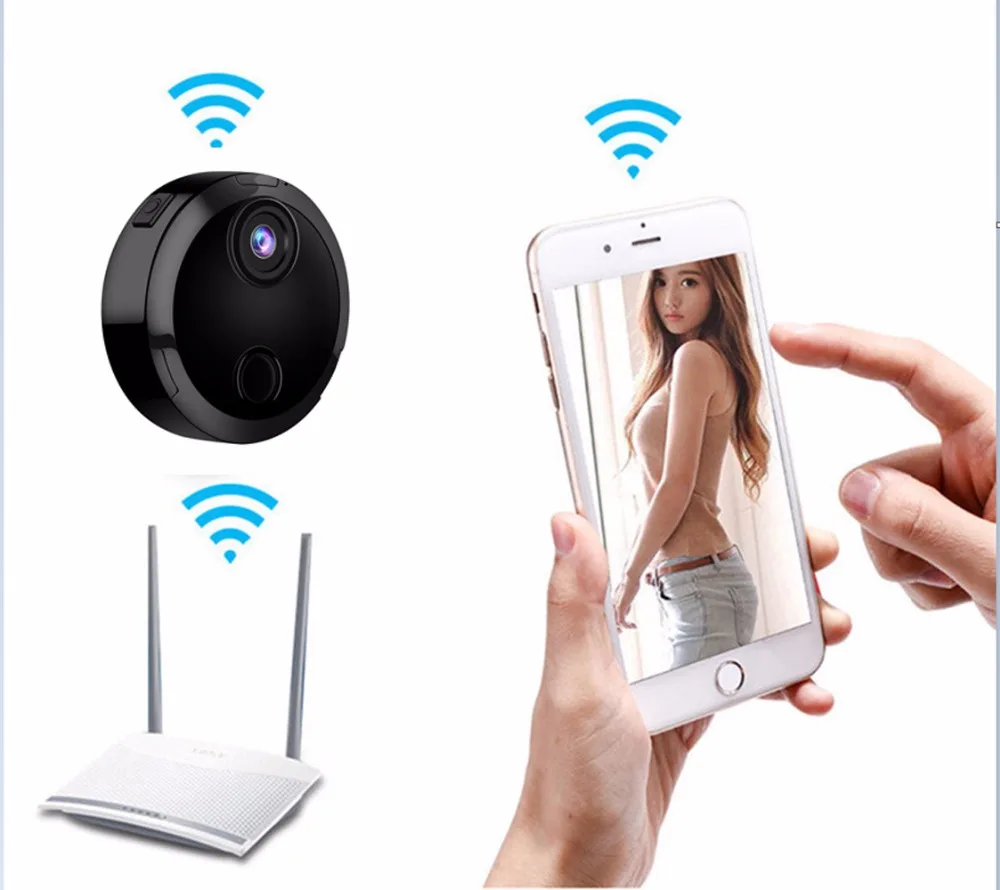 

VRFEL HDQ15 Round Mini Wireless Camera HD 1080P Mini IP Network Camera 12 Infrared Night Vision Motion Sensor Car Sport DV