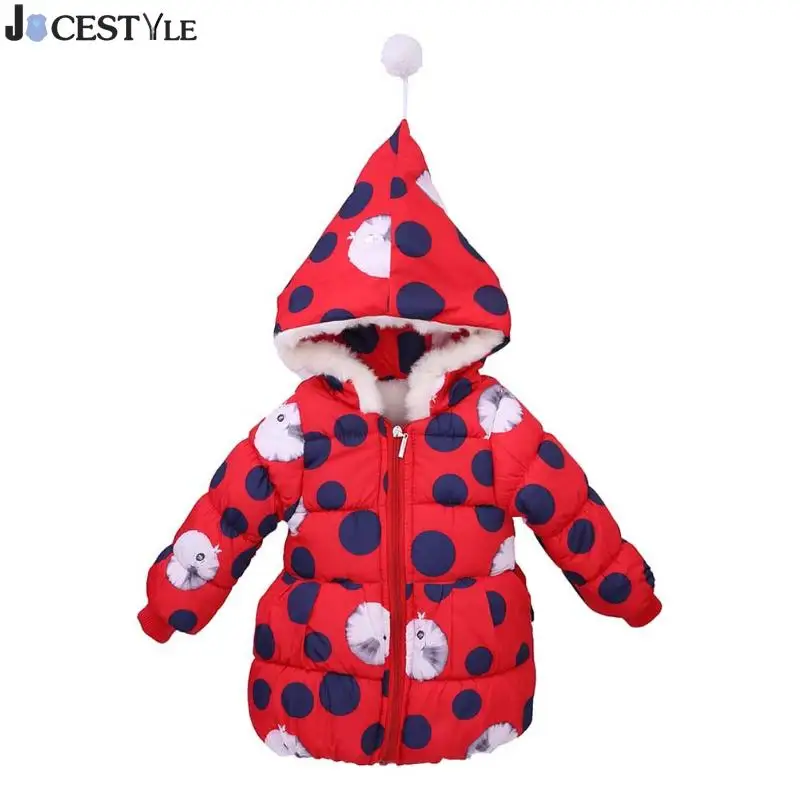 Jocestyle куртка для девочек, детская одежда для девочек с капюшоном; Лидер продаж; одежда в горошек с героями мультфильмов; с принтом из хлопкового флиса, комплект верхней одежды с хлопковой подкладкой: куртка, детская верхняя одежда, Костюмы