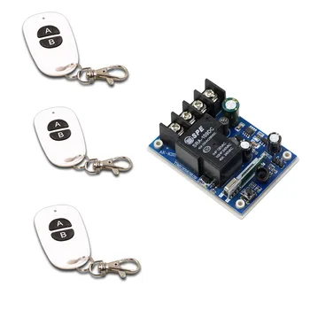 

DC12V 24V 36V 48V 30A 1CH Wireless Remote Control Switch 3*Transmitter with 2Keys & Receiver for Appliances Gate Garage Door