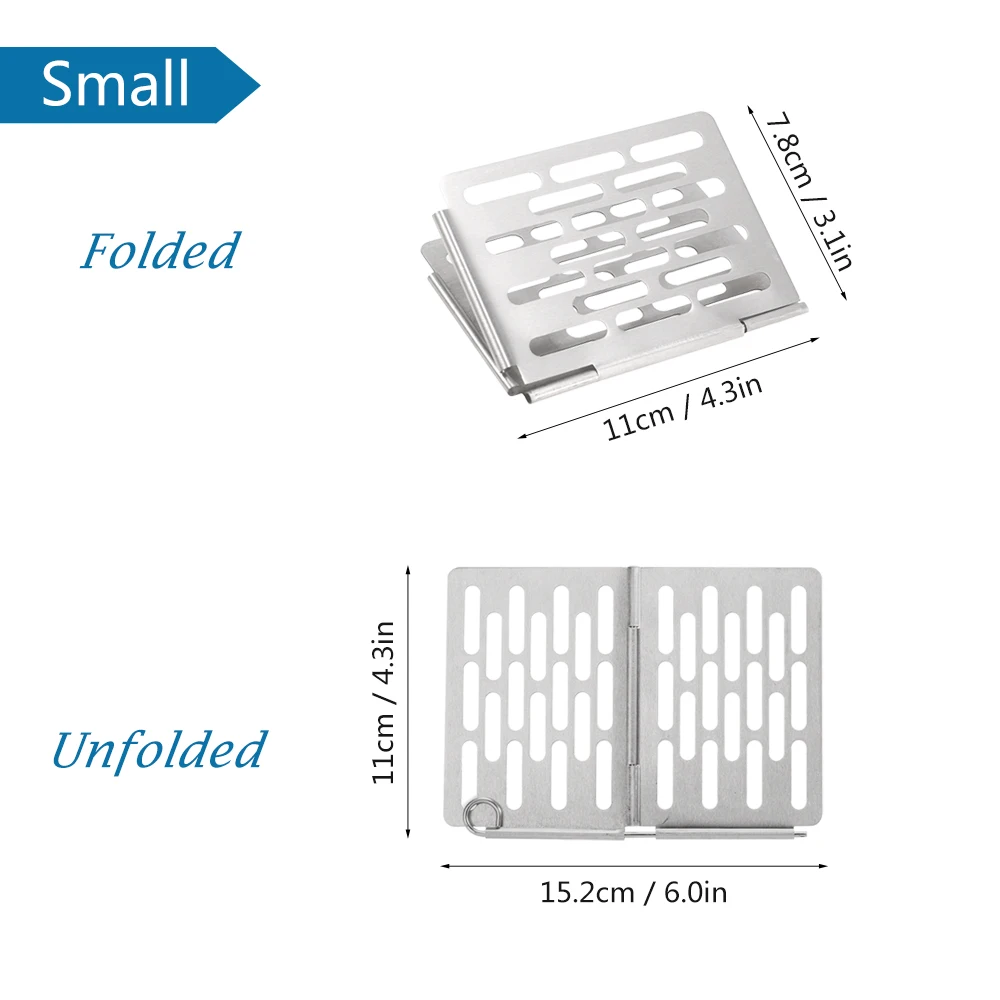 Мини складная корзина для барбекю и гриля из нержавеющей стали, переносная корзина для гриля, решетка для кемпинга, аксессуары для дровяной печи