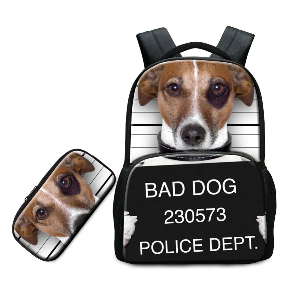 

Zoo Animal Dog Printed Large School Backpack for Teenager Boys Cute Book Bag Personalized Satchel Girls Travel Bag Pencil Case