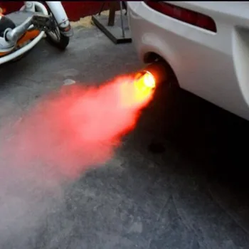 

YZ car exhaust pipe modified torching end pipe with fire shining very cool protect and warning 3colors