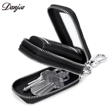 DANJUE дизайнерский держатель ключа кошелечного типа, мужской электронный чехол для ключей, унисекс, натуральная кожа, мужская сумка для ключей в машине, Женский кошелек для монет, модный