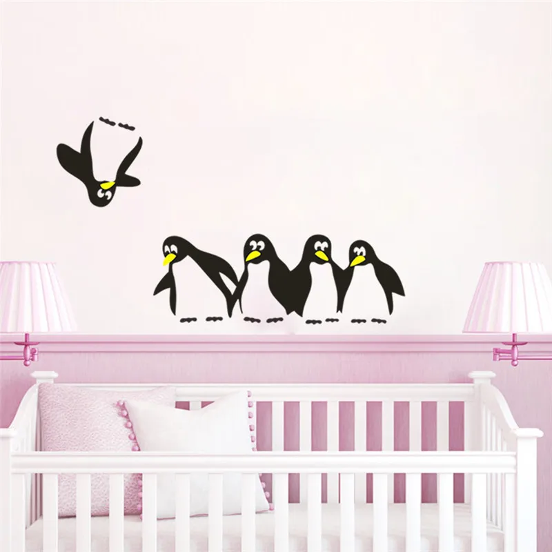 Penguin Refrigerator Sticker Fridge Decals Kitchen Vinyl Wall Stickers Wallpapers For Refrigerator Kitchen Bathroom Decoration