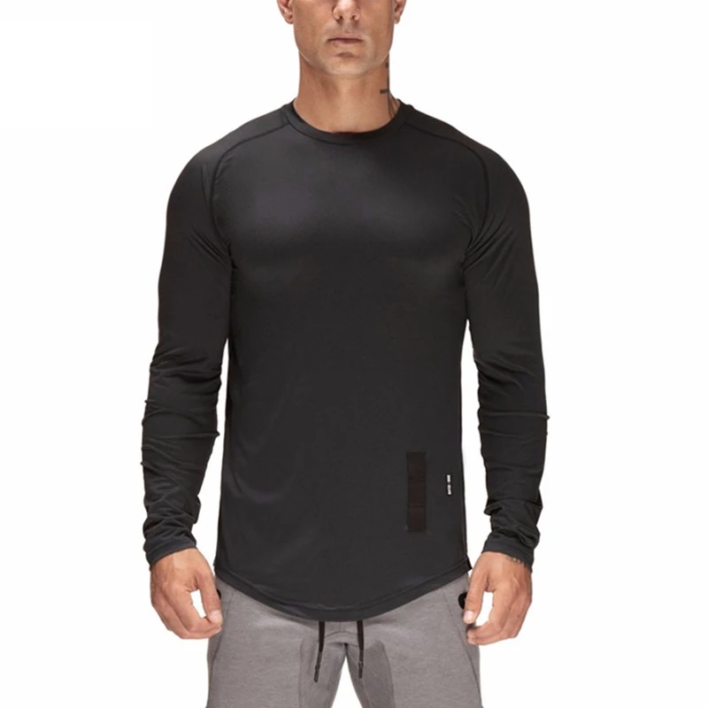 

Muscular giants T Shirt Men Basketball Tennis Sportswear Tee Sport Fitness Compression Gym Long Sleeve Tops Slim Fit quick dry