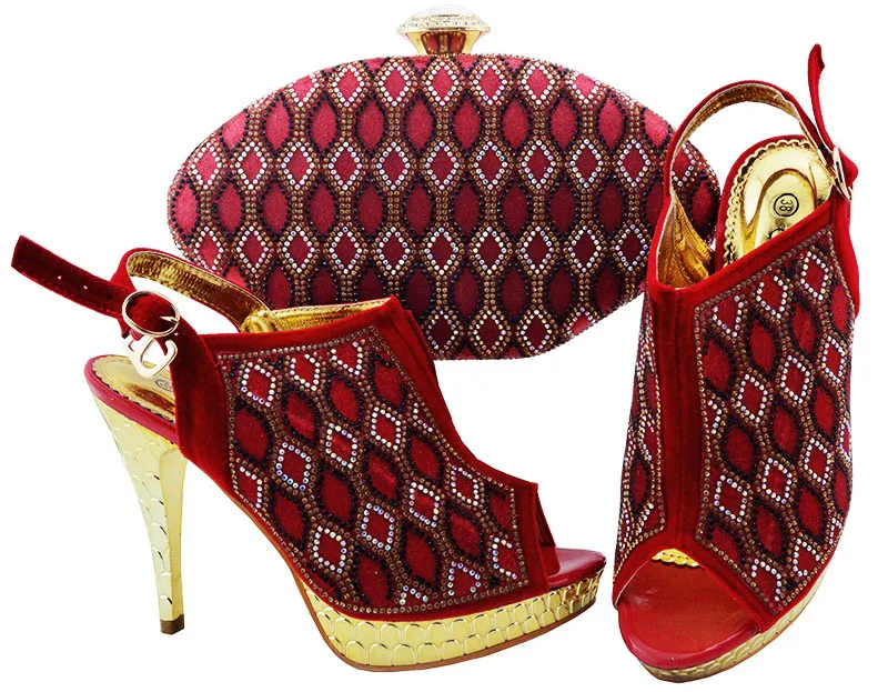red shoes and bag