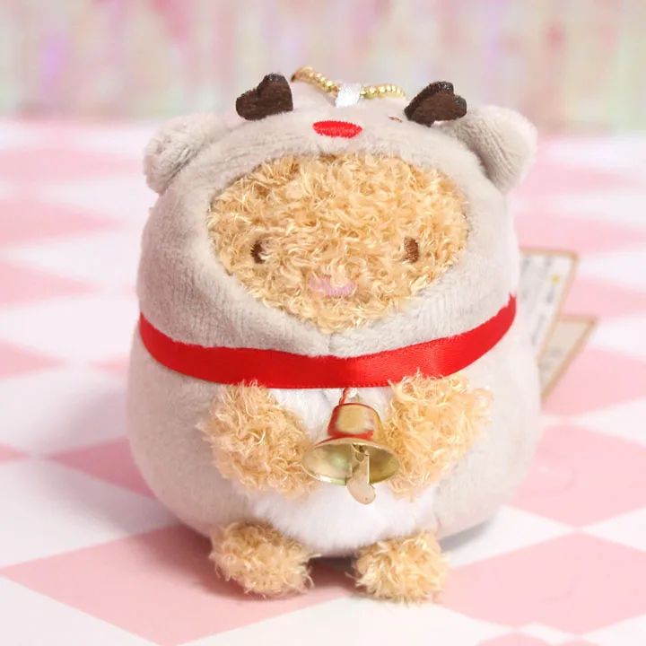 Япония оригинальный 8 шт. Сумико гураши милый медведь Пингвин кошка Рождество носок мягкие животные меховой шарик-Подвеска Дети игрушка в