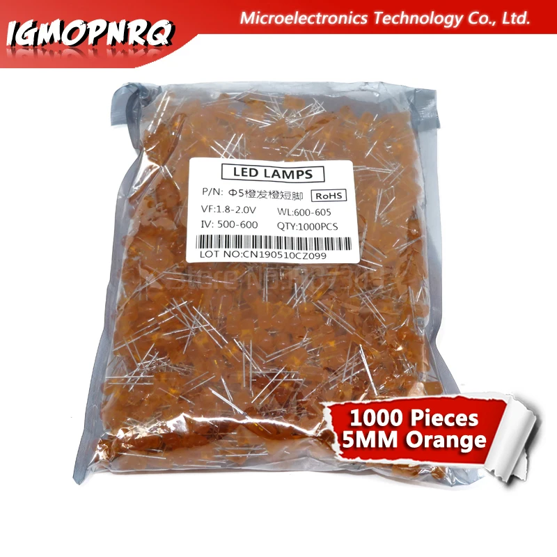 

1000pcs Orange light-emitting diodes Orange turn Orange 5mm led