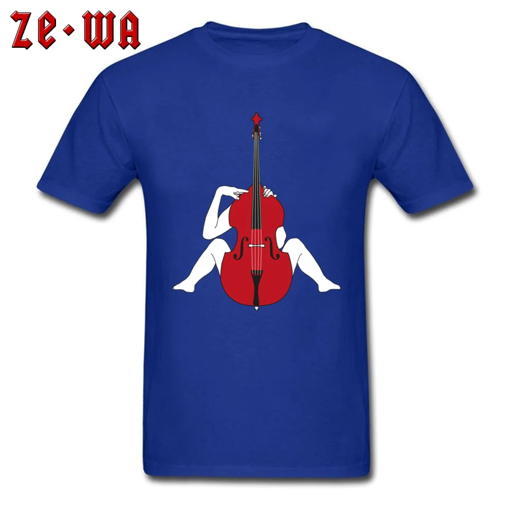 Double Bass Lover Brand New Cool Tops Shirt O Neck Lovers Day All Cotton Short Sleeve T-Shirt for Men Design Tee-Shirts Double Bass Lover blue