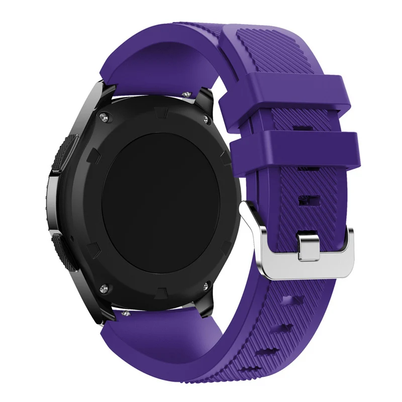 Шестерни s3 Frontier для samsung Galaxy Watch 46 мм/42 мм/Активный 2 ремешок 20/22 мм силиконовый браслет huawei часы GT ремень S2 42 46 - Цвет ремешка: Violet