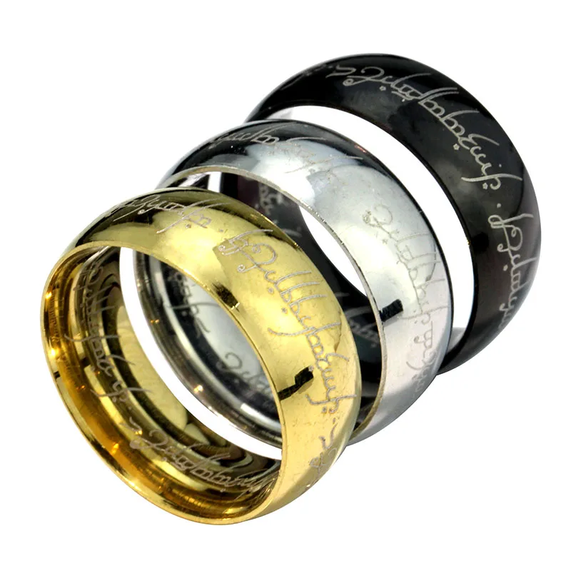 Lord Of The Rings Rings Of Power MMS 8mm 2016 Midi Ring Tungsten One Ring of Power Gold the Lord of Ring