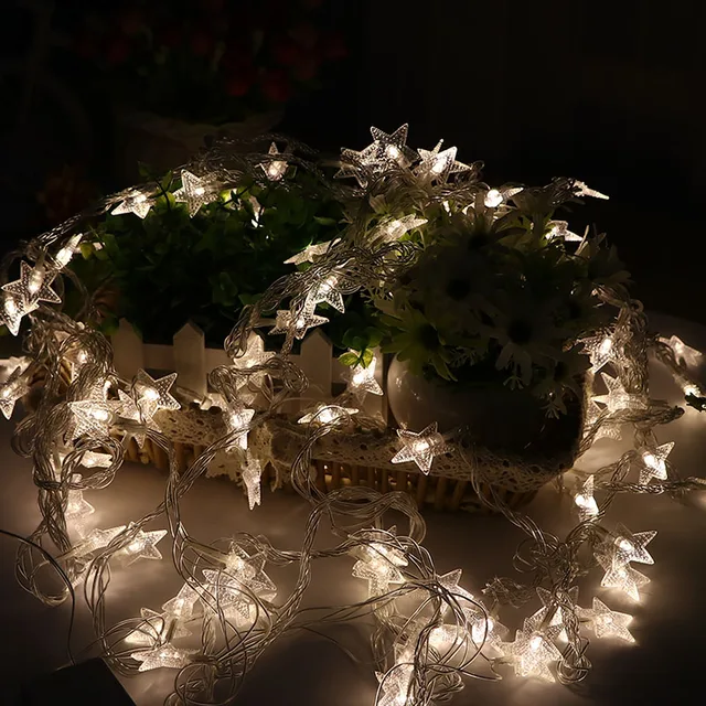 10m 100 Led Bulbs Pearl Stars String Lights Christmas Luces 10m 100 Led Bulbs Pearl Stars String Lights Christmas Luces Decoration Wedding Holiday Lighting Fairy Garlands Lamps Festa