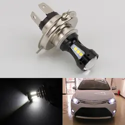 1 шт 6500 K H4 3030 18 SMD Мотоцикл Универсальный светодиодный Hi-Lo света фар лампа головного света фар