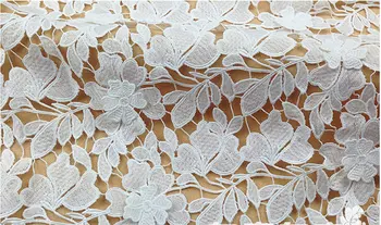

1 yard off white venice lace fabric, 3D floral crocheted lace, bridal venise lace fabric, SDF005